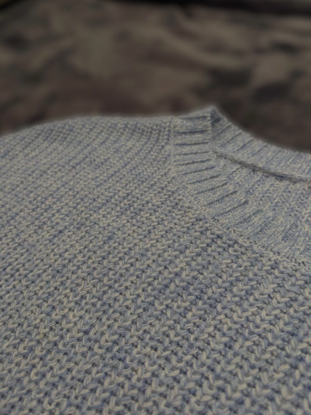 Garage | Light Blue | Cropped | Rib-Knit Sweater - Picture 2 of 5